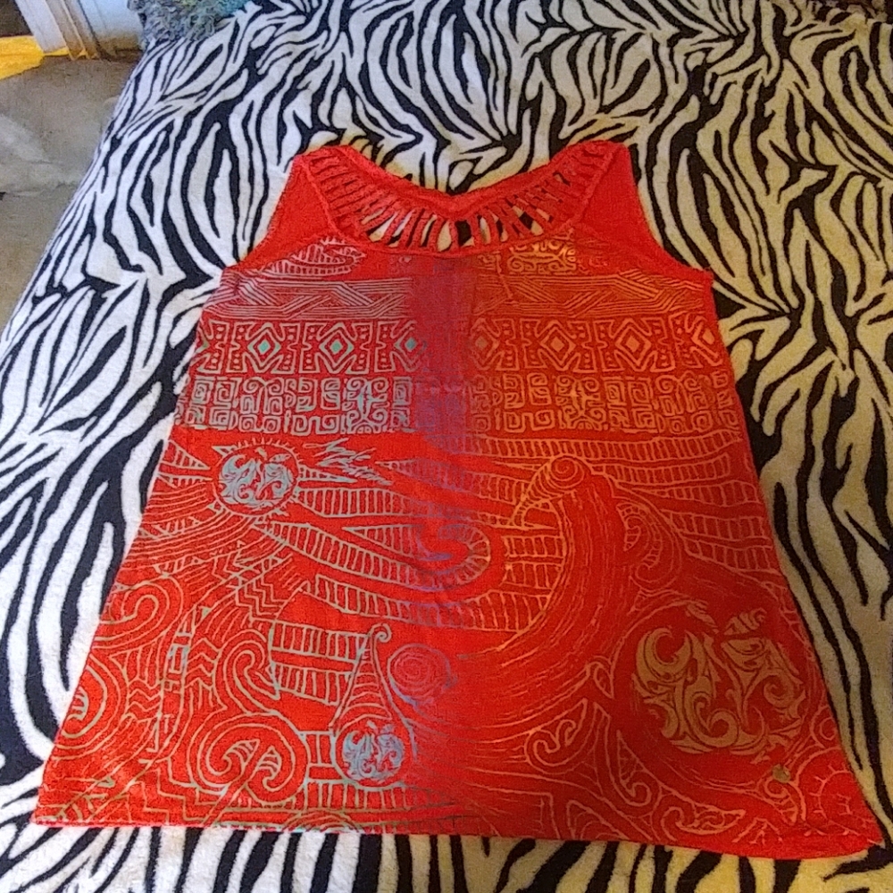 Coral tank top